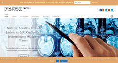 Desktop Screenshot of multiplesclerosisnewstoday.com